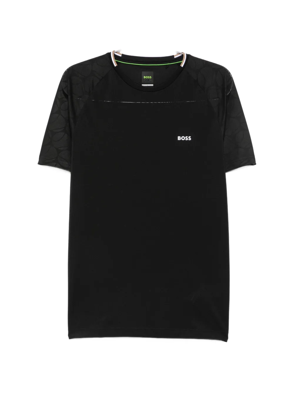 BOSS logo-print raglan-sleeve T-shirt - Schwarz