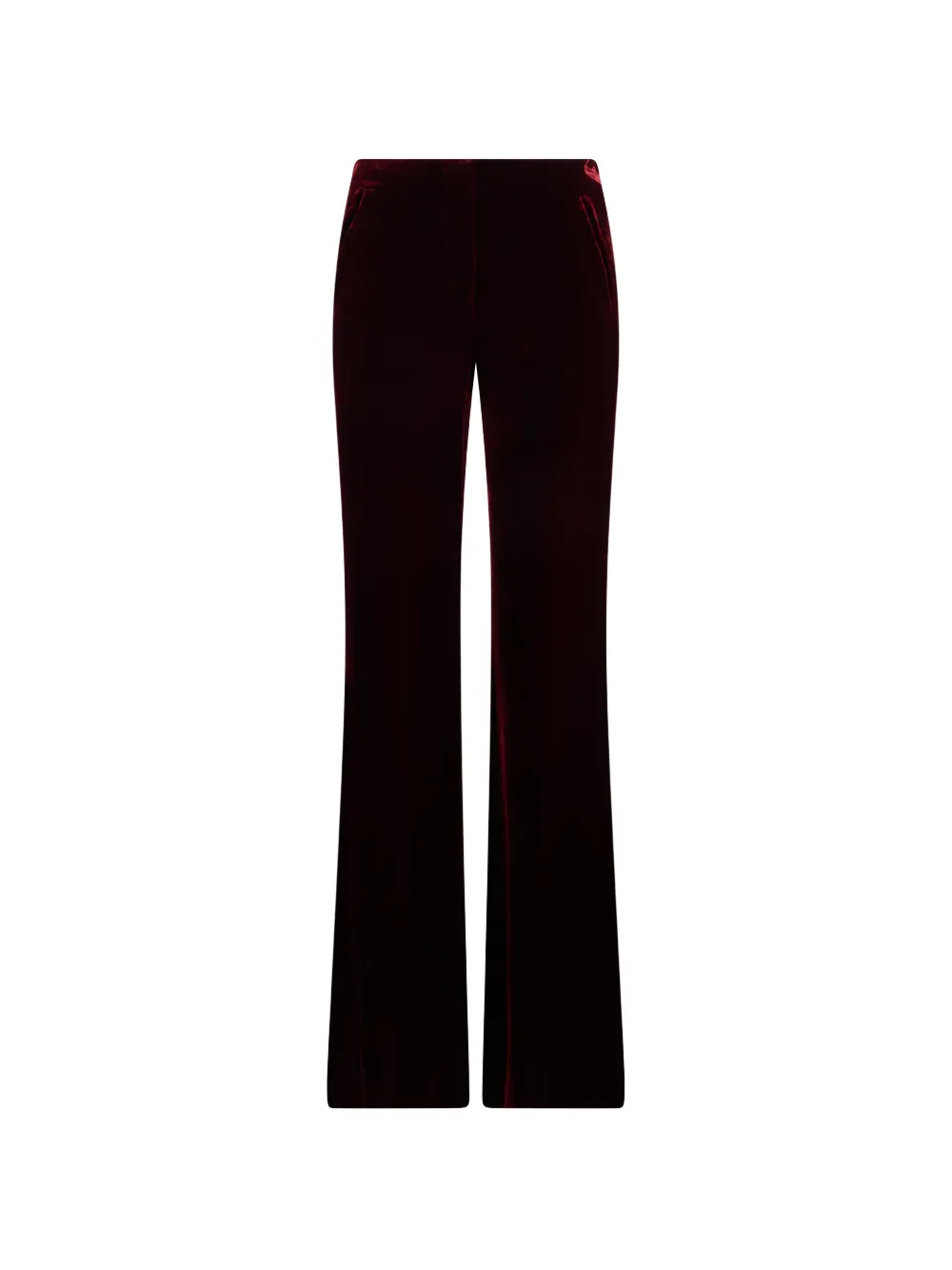 Alberta Ferretti velvet flared trousers - Rot