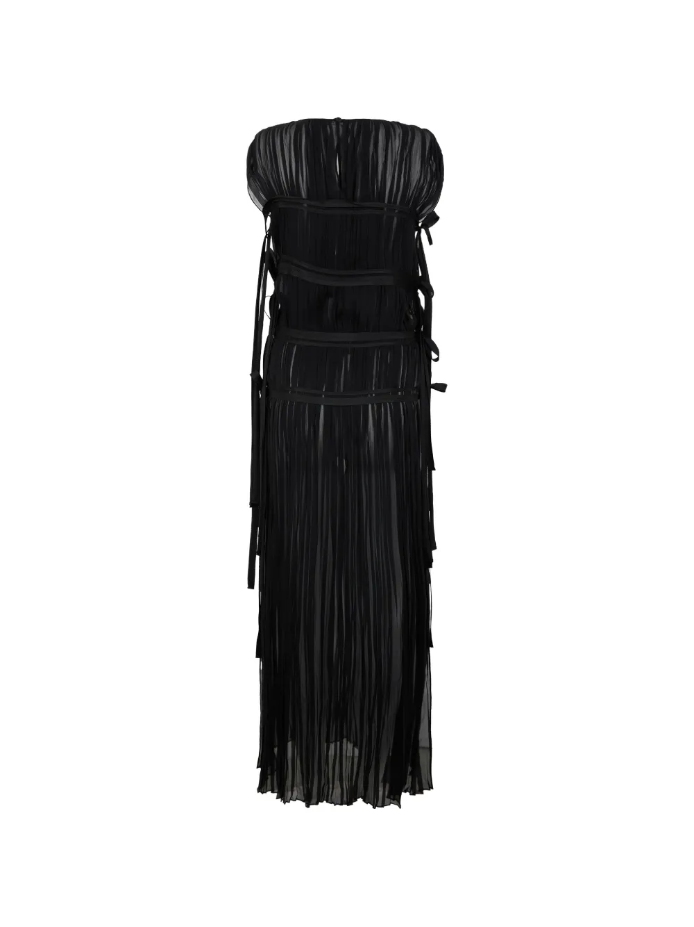 Alberta Ferretti bow-detail maxi dress Zwart