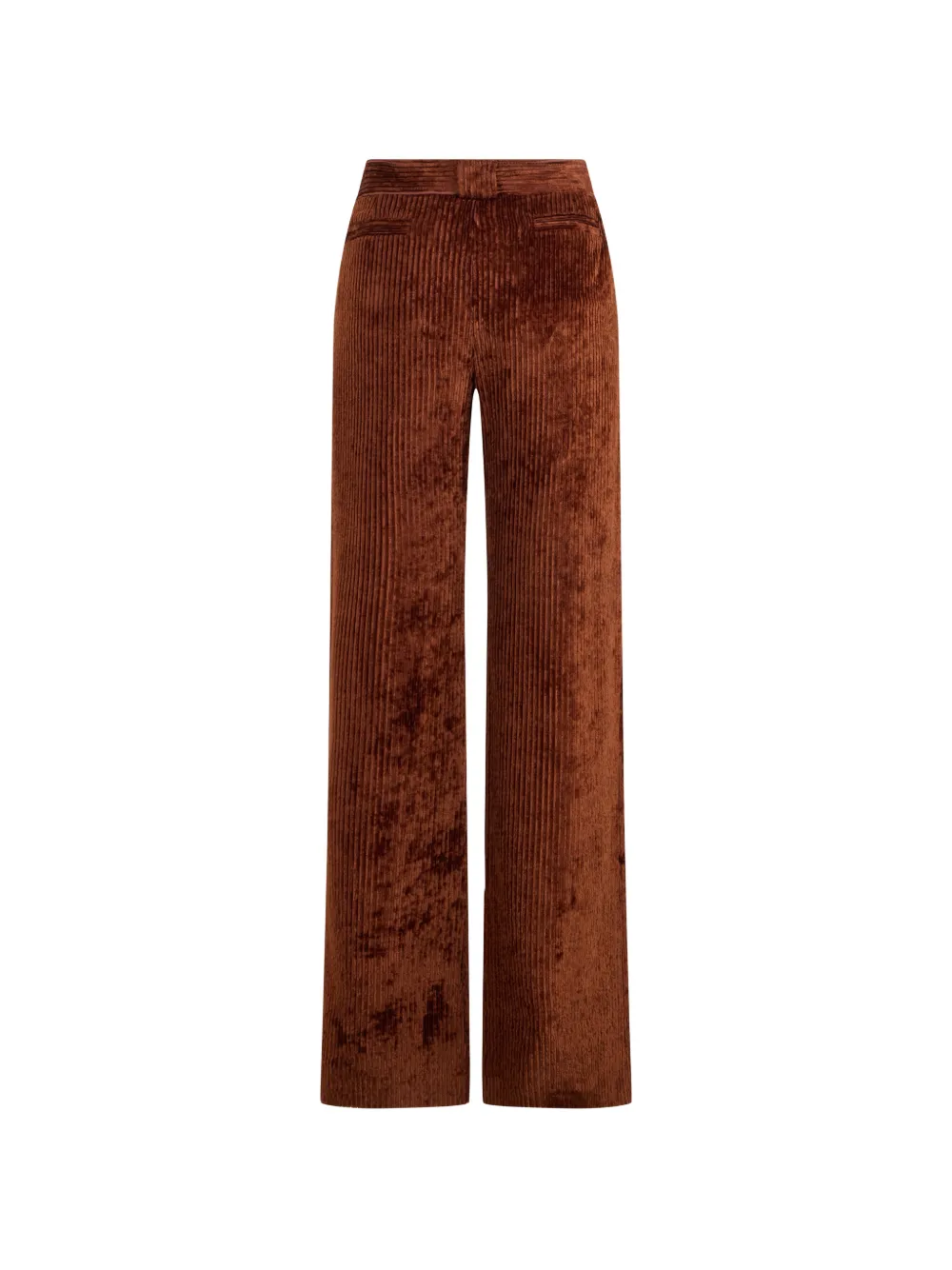 Alberta Ferretti Ribfluwelen broek Bruin