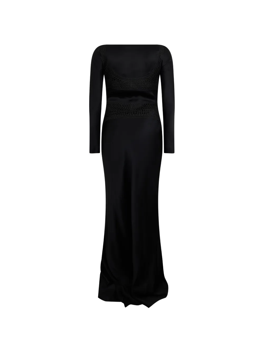Alberta Ferretti Maxi-jurk met lange mouwen Zwart