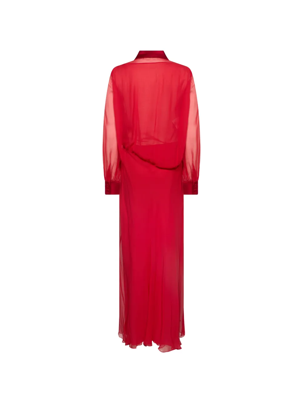 Alberta Ferretti Zijden maxi-jurk met geknoopt detail Rood