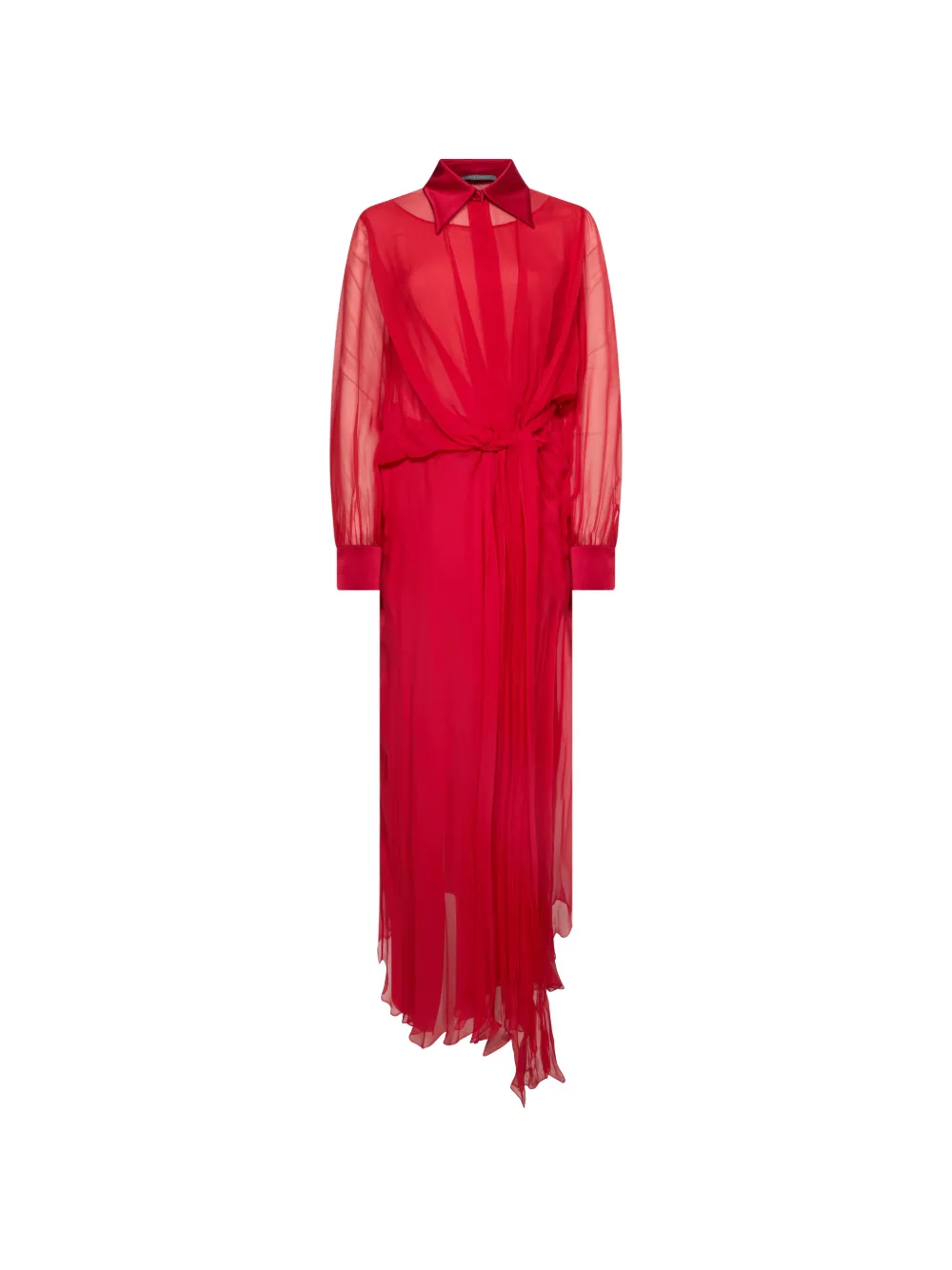 Alberta Ferretti knot-detail silk maxi dress · 42