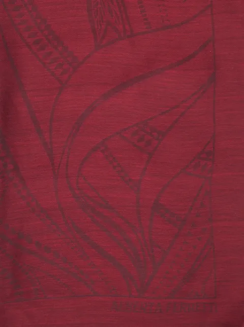 Alberta Ferretti écharpe frangée à imprimé abstrait