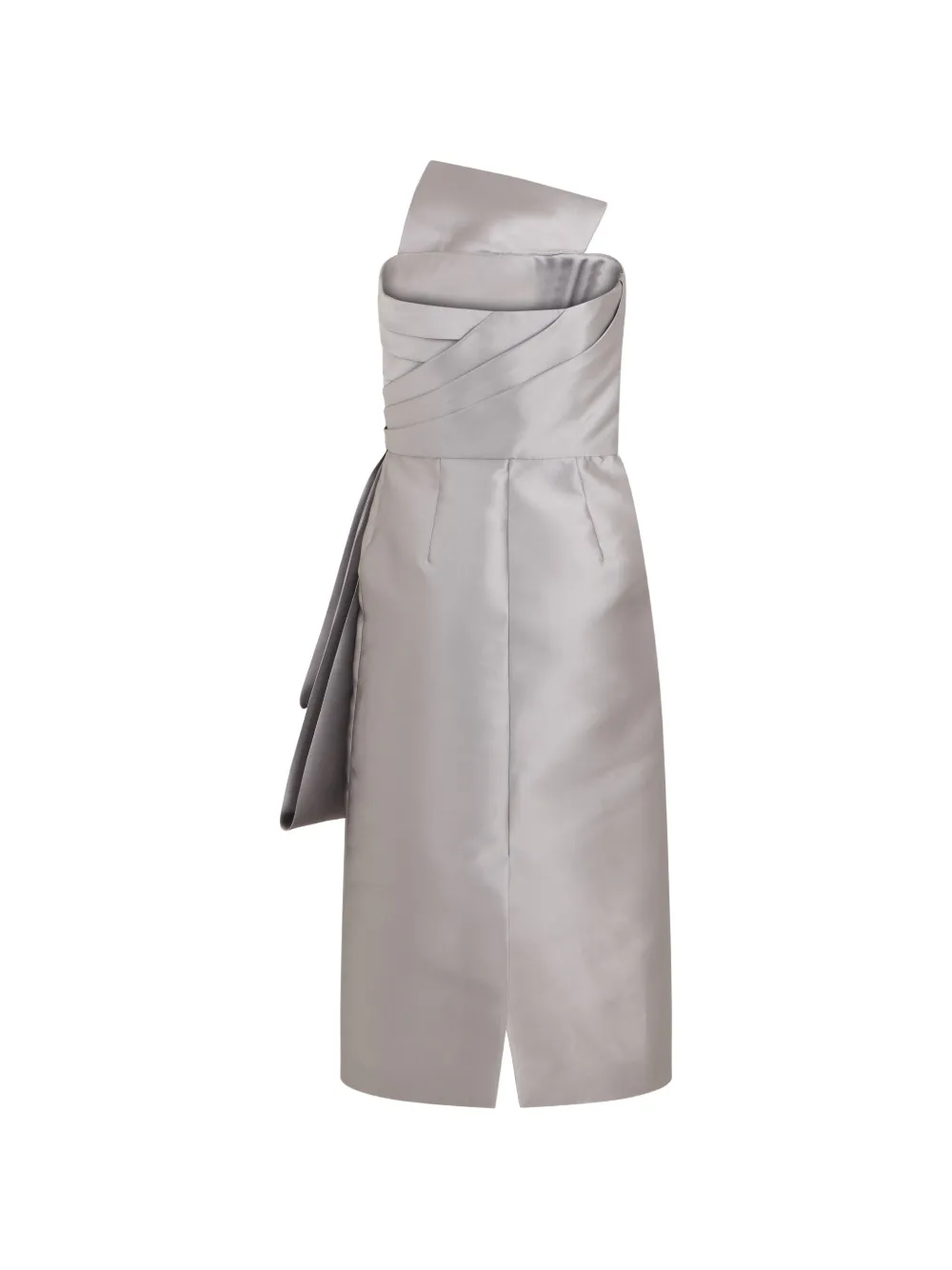 Alberta Ferretti Gedrapeerde midi-jurk met strikdetail Grijs