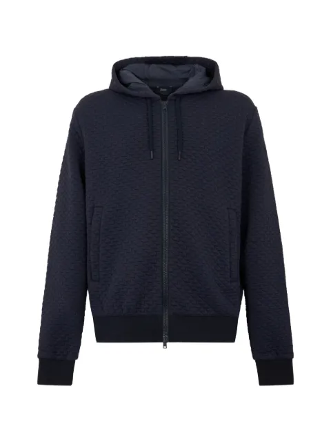 Herno textured zip-up hoodie