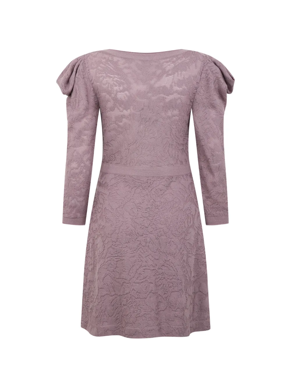 Alberta Ferretti Mini-jurk met jacquard en pofmouwen Roze
