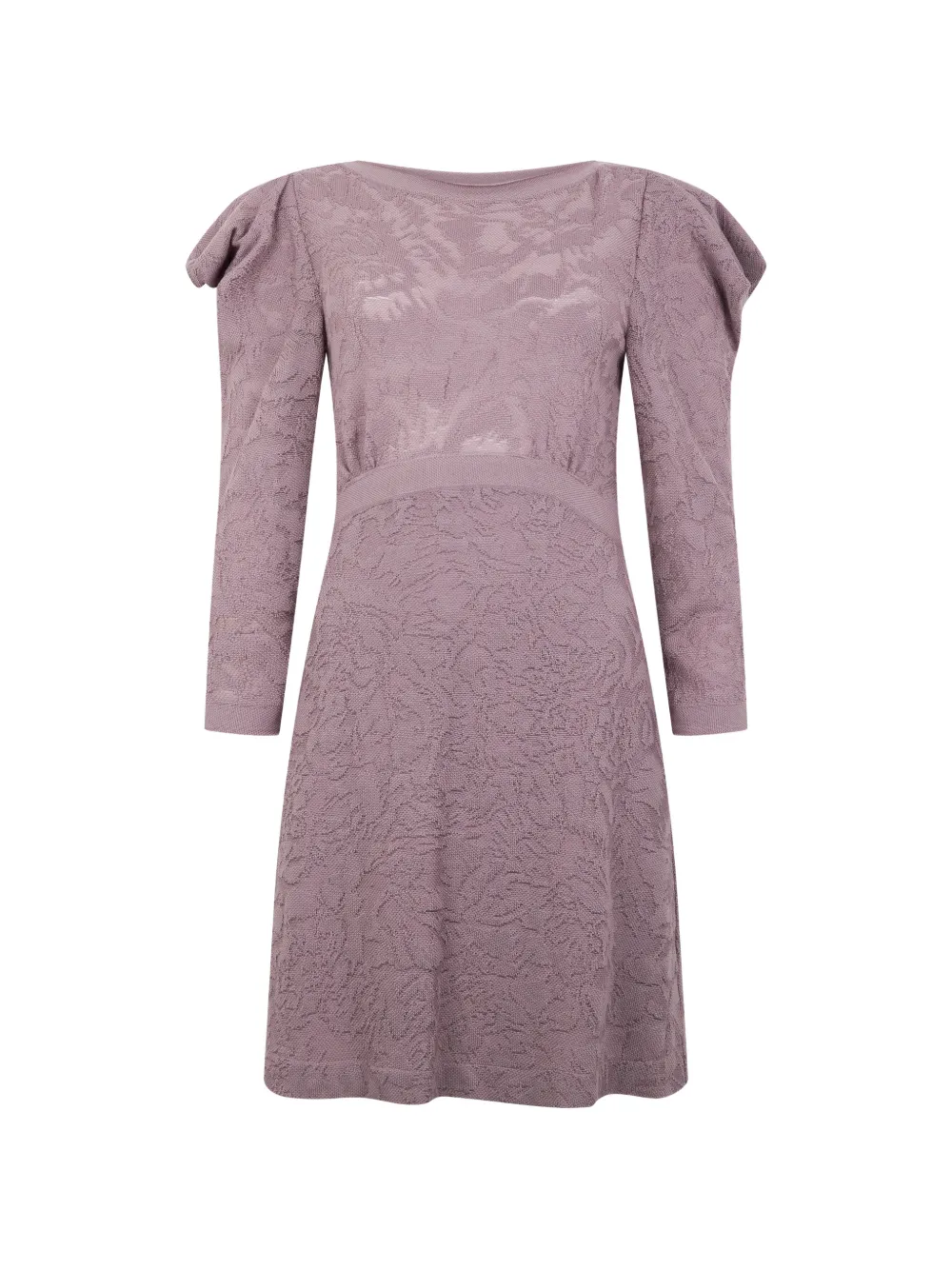 Alberta Ferretti Mini-jurk met jacquard en pofmouwen Roze