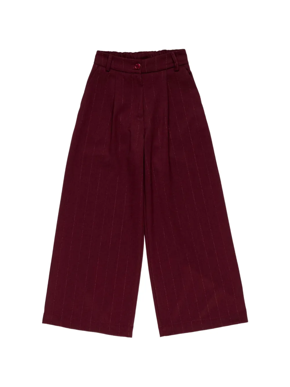 Miss Grant Kids Wide-Leg-Hose mit Nadelstreifen - Rot