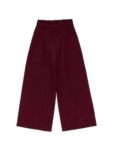 Miss Grant Kids pinstripe wide-leg trousers