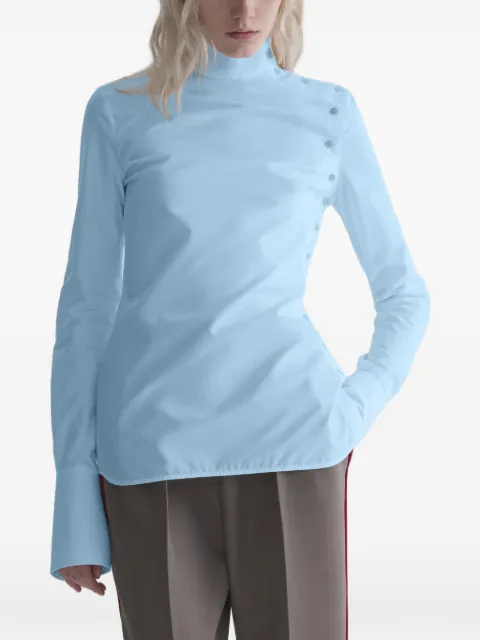 Mugler white fencing shirt