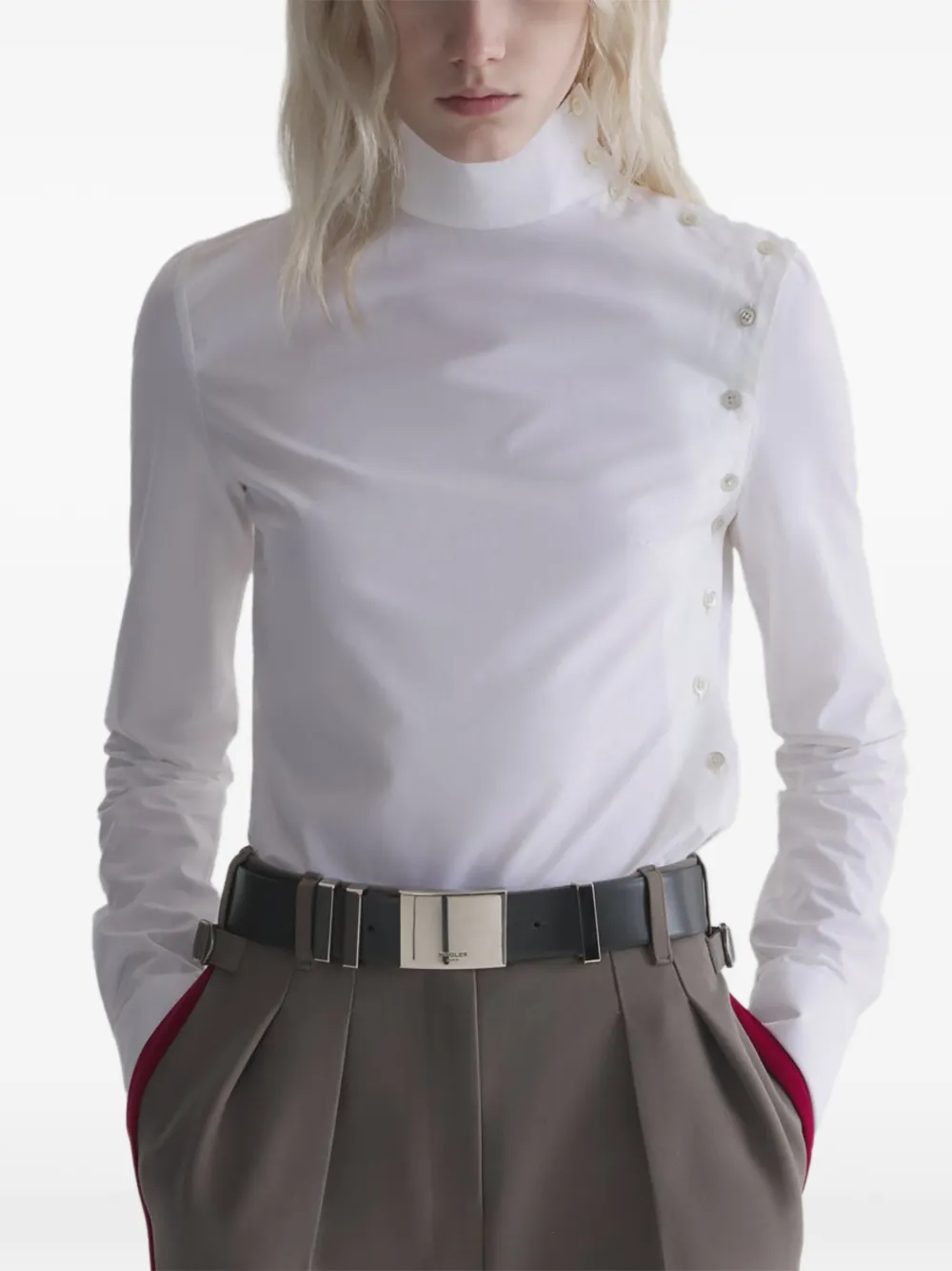 Mugler Schermblouse Wit