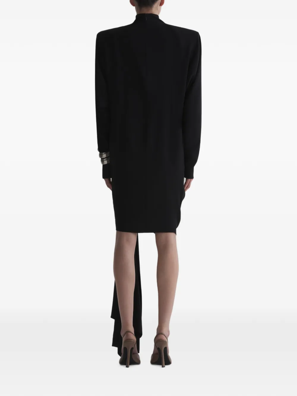 Mugler Cascade boxy jurk Zwart