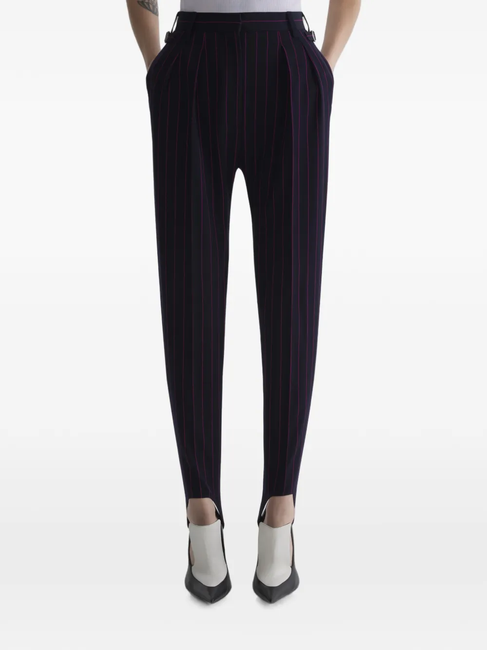 Mugler pinstripe carrot pants