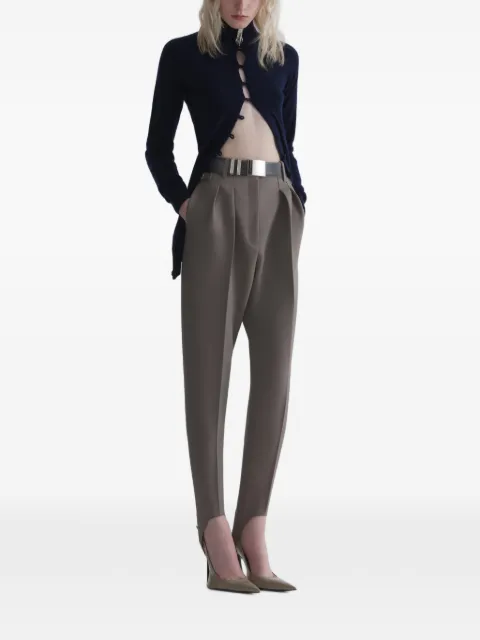 Mugler navy cashmere open cardigan