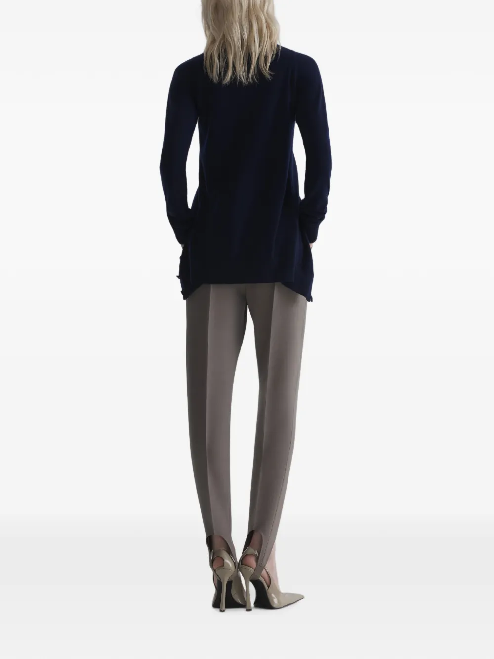 Mugler Open vest van kasjmier Blauw