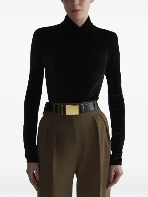 Mugler black scarf bodysuit
