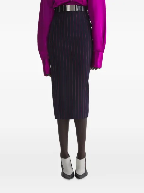 Mugler pinstripe midi pencil skirt