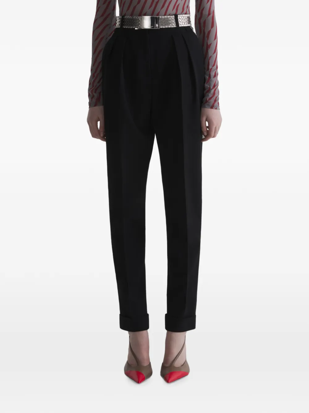 Mugler black carrot pants