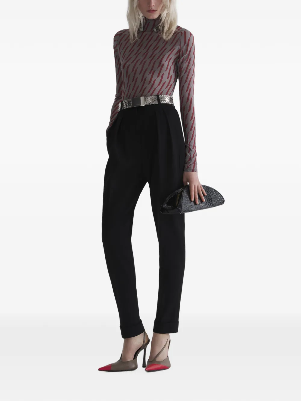 Mugler Taps toelopende broek Zwart