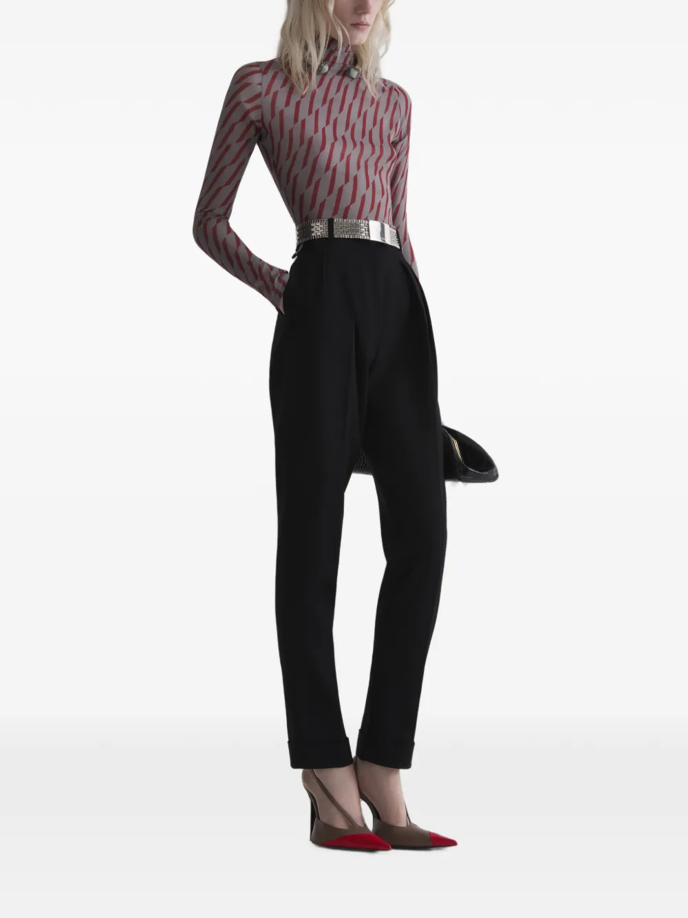 Mugler Taps toelopende broek Zwart