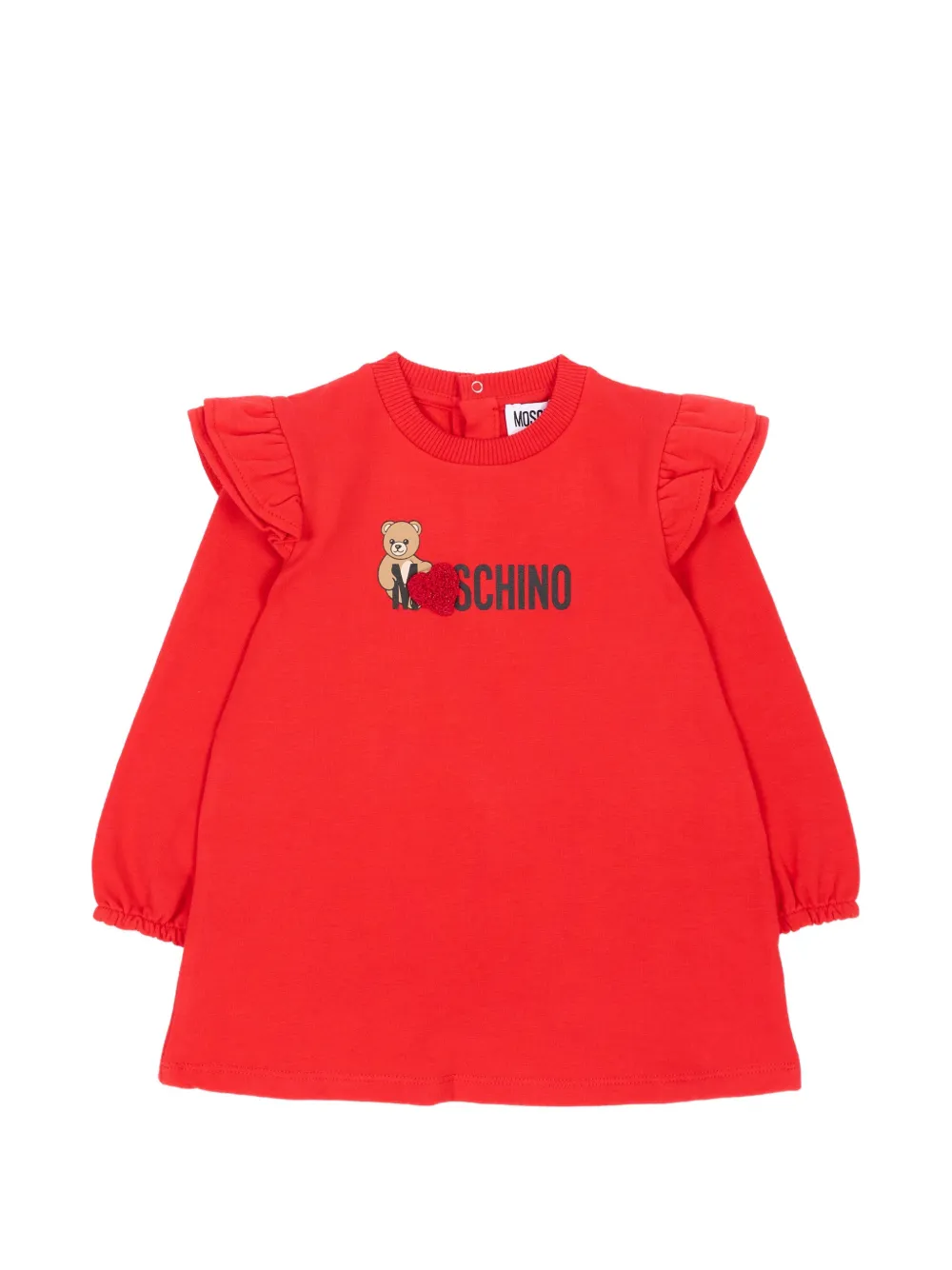 Moschino Kids Teddy Bear-print dress - Rosso