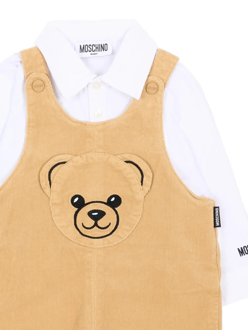 Moschino Kids corduroy trousers set Beige