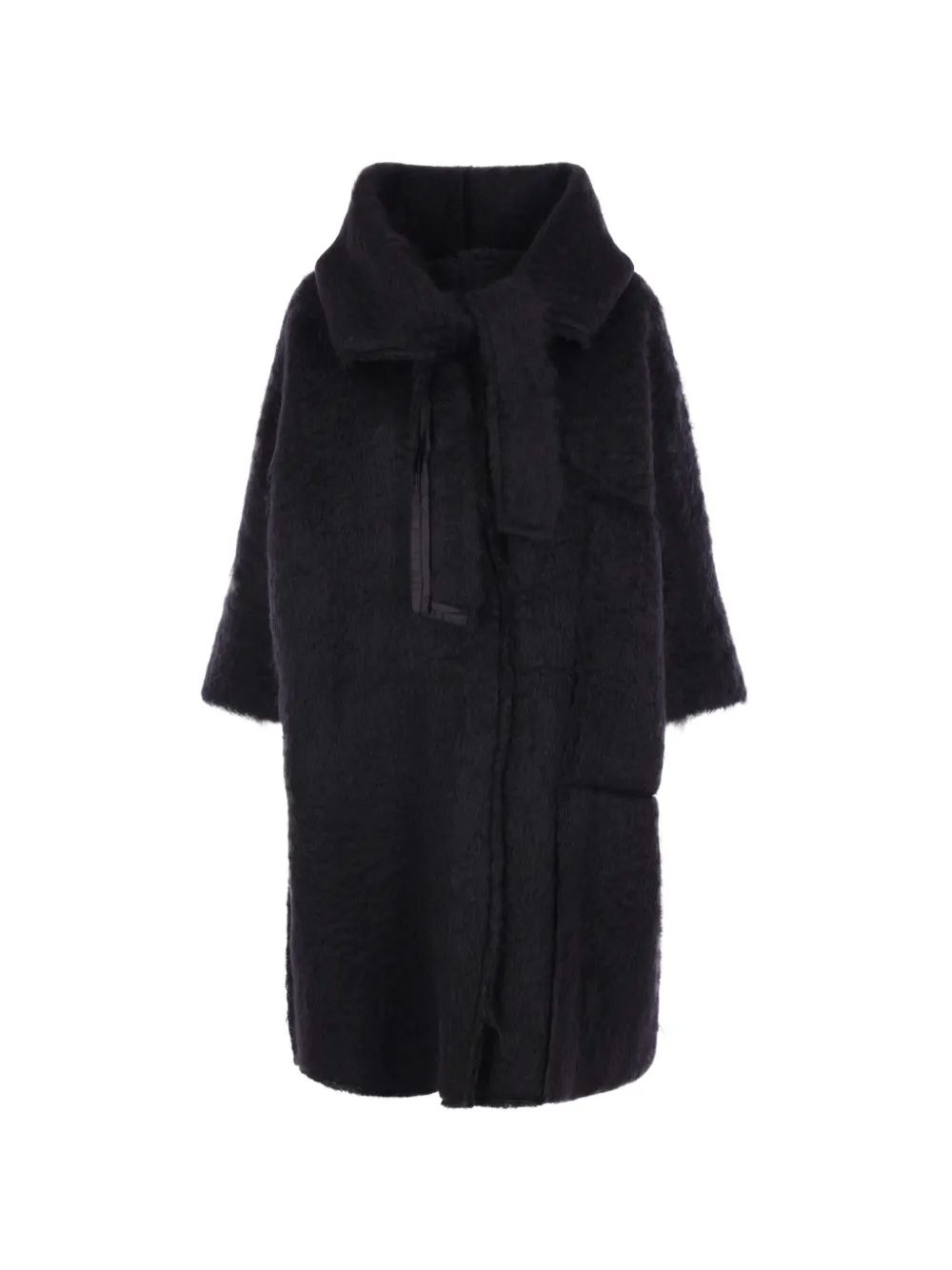 Daniela Gregis removable-scarf crew-neck coat
