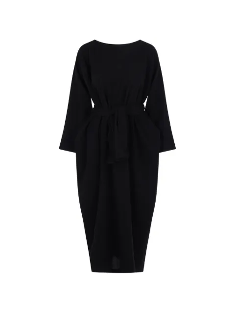 Daniela Gregis belted boat-neck midi dress