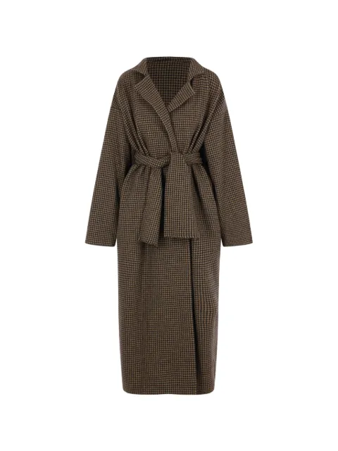 Daniela Gregis houndstooth-wool sash-waist coat