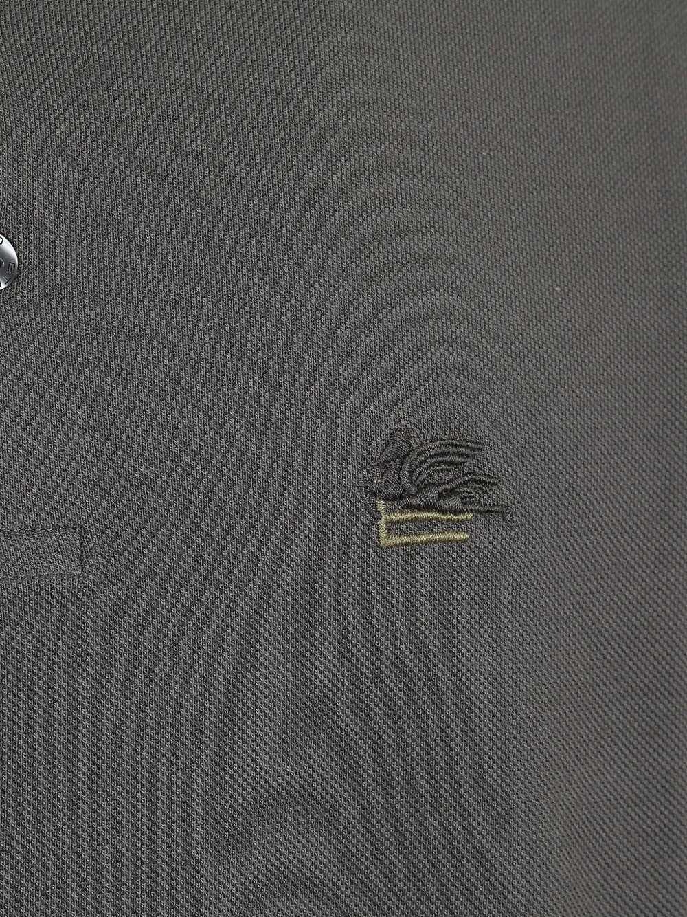ETRO Piqué poloshirt met geborduurd logo Grijs