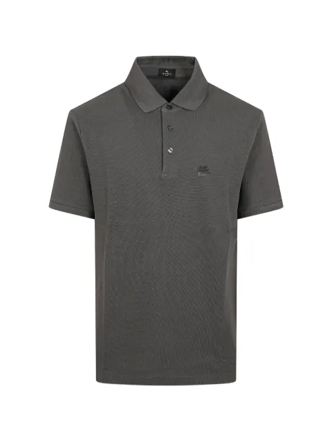 ETRO logo-embroidered piqué polo shirt