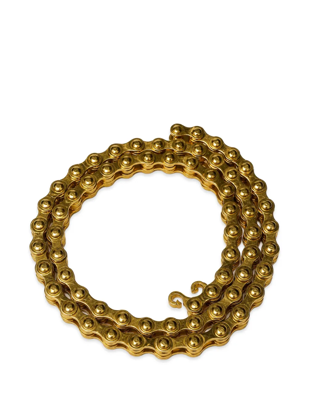Dior Pre-owned 2000 Industrial Multi-row Bicycle Chain Necklace in Gold