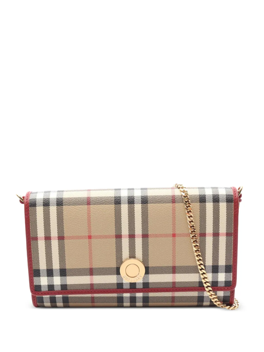 Burberry Pre-Owned 2000-2025 House Check Coated Canvas Wallet On Chain crossbody bag - Toni neutri