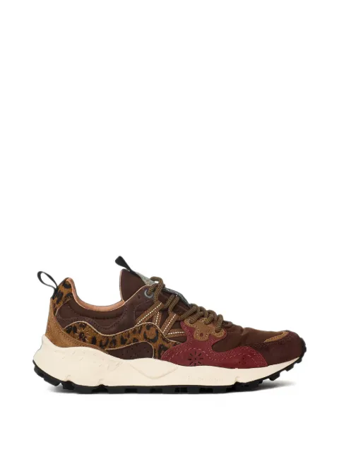FLOWER MOUNTAIN Yamano 3 Unit leopard-print panel sneakers