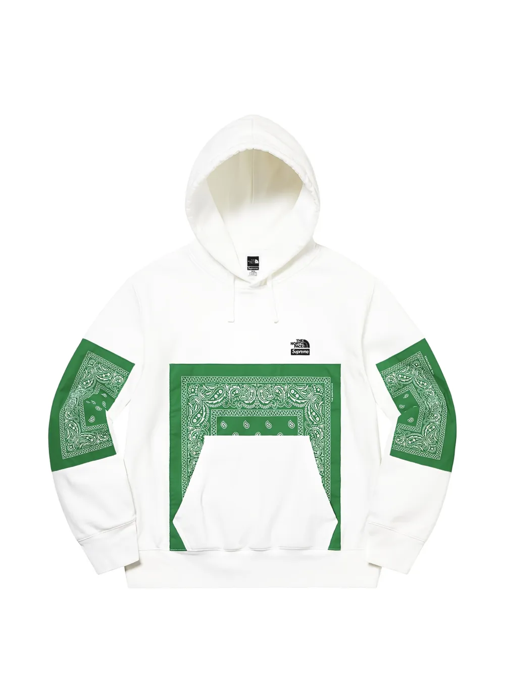 Supreme X The North Face Bandana-print Hoodie In 화이트