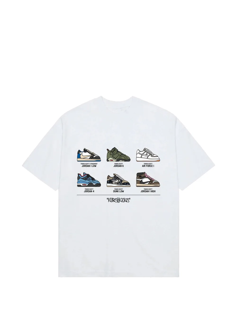 Travis Scott X Nike Rotation Graphic-print T-shirt In White