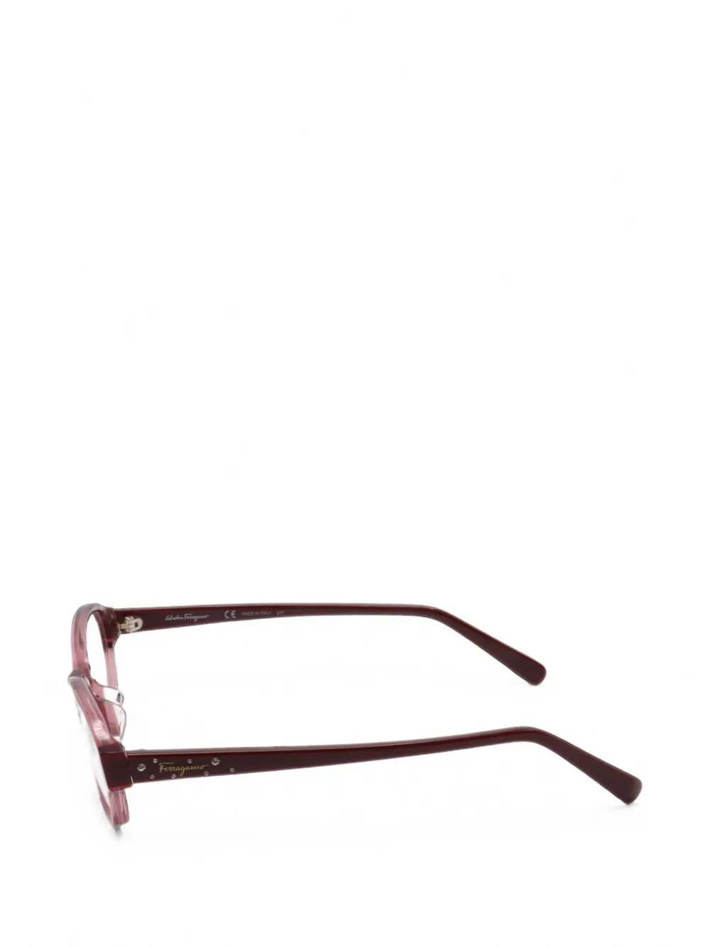 Ferragamo Eyewear Bril met ovaal montuur Roze