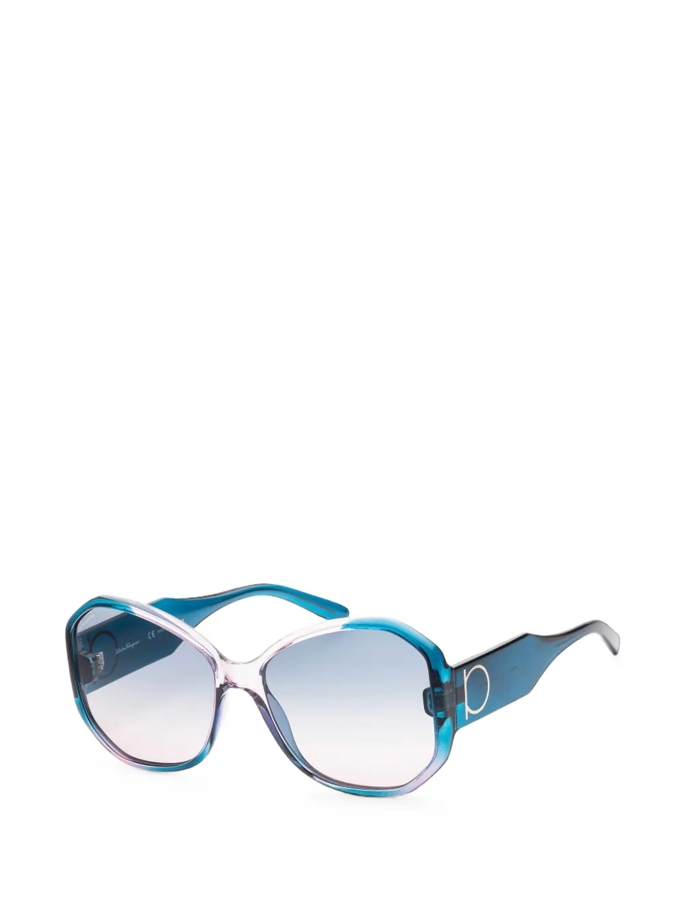 Ferragamo Eyewear Gancini-detail geometric-frame sunglasses · 47