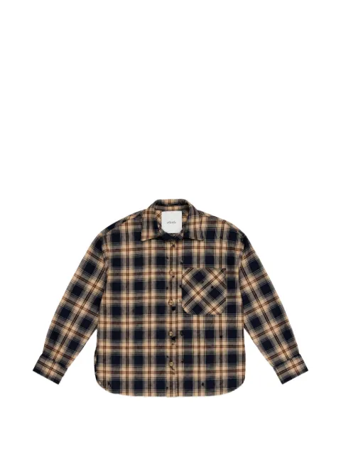 Miss Grant Kids distressed checked shirt