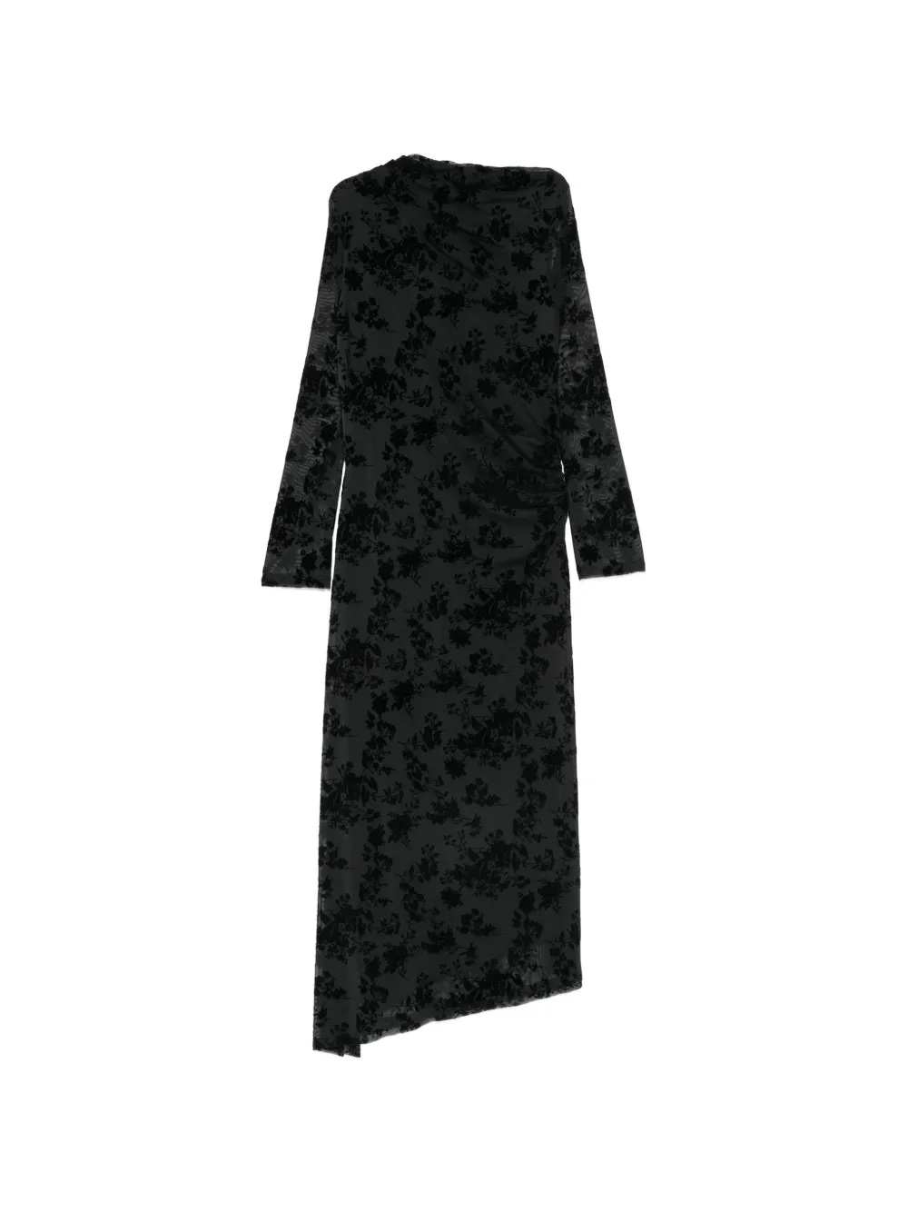 IMPERIAL floral-print devoré-effect midi dress