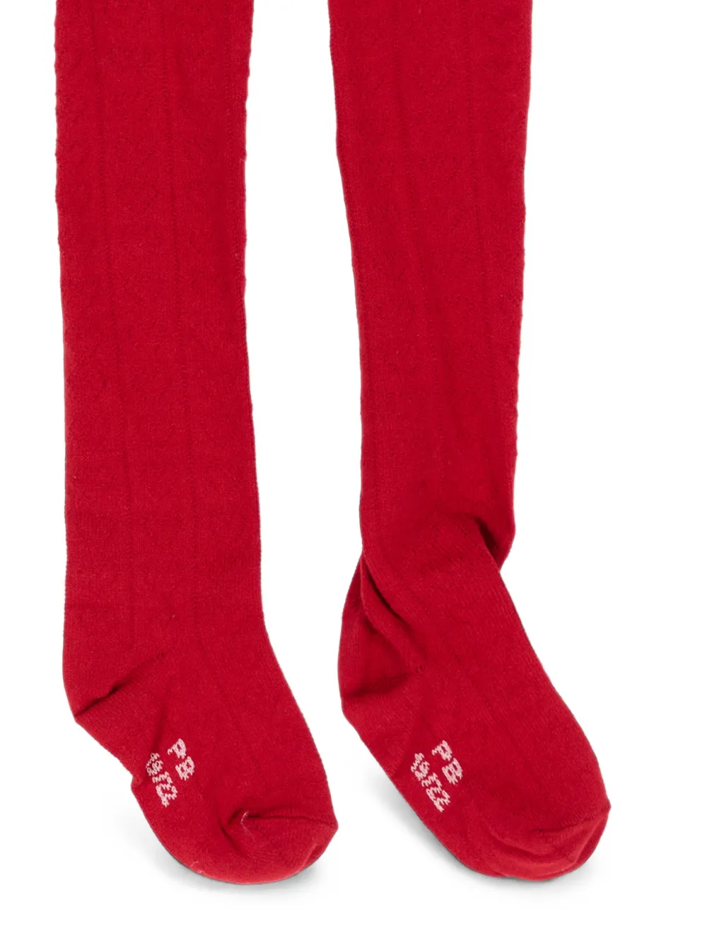 Petit Bateau Kabelgebreide panty Rood