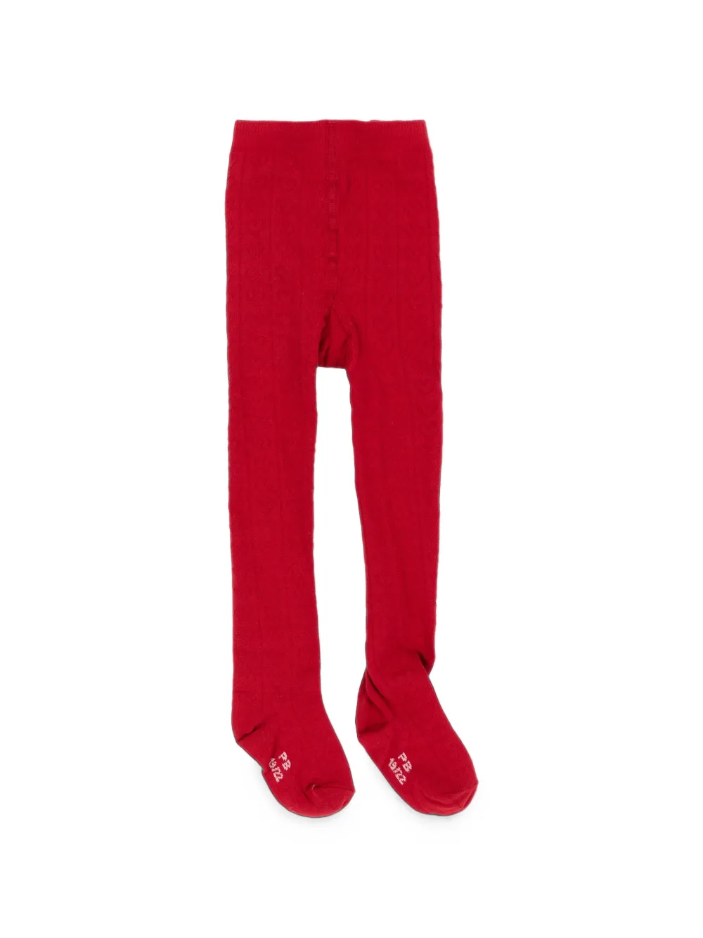 Petit Bateau collants en maille torsadée - Rouge