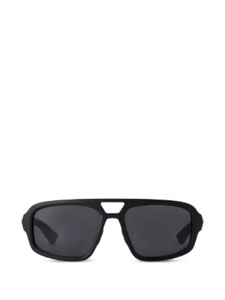 PRADA サングラス ブラック Prada Eyewear rectangle-frame Sunglasses | Black | FARFETCH