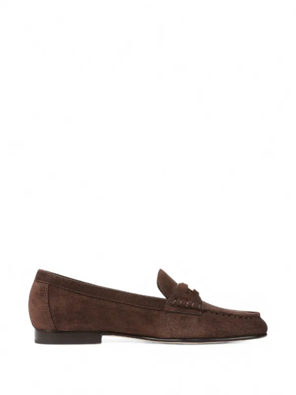 Veronica Beard Penny Suede Ballet Loafers in Brown