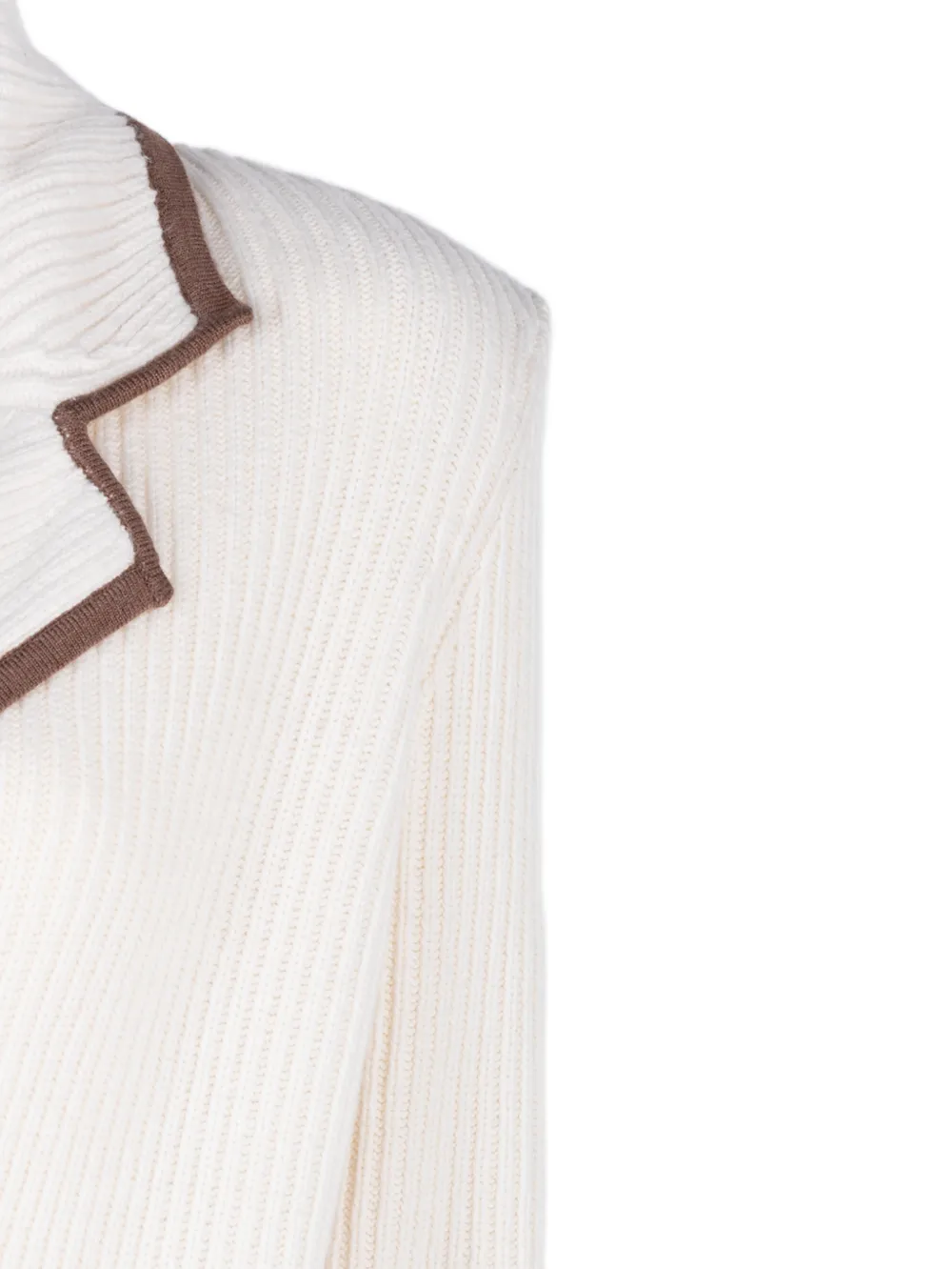 L'Agence Ranch gebreide blazer met dubbele rij knopen Beige