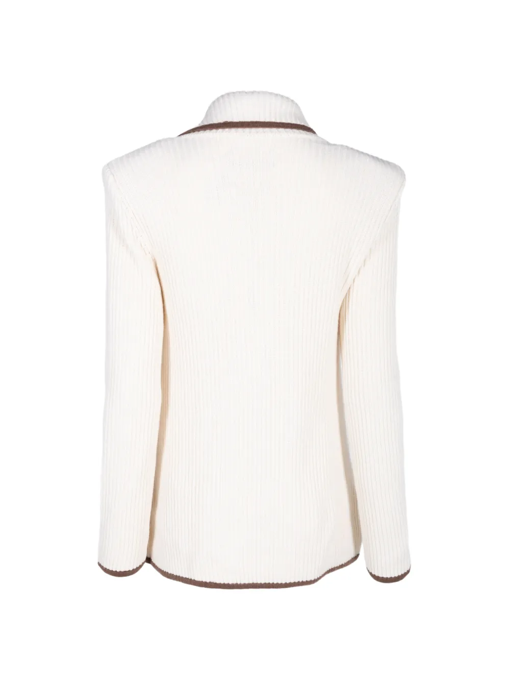 L'Agence Ranch gebreide blazer met dubbele rij knopen Beige