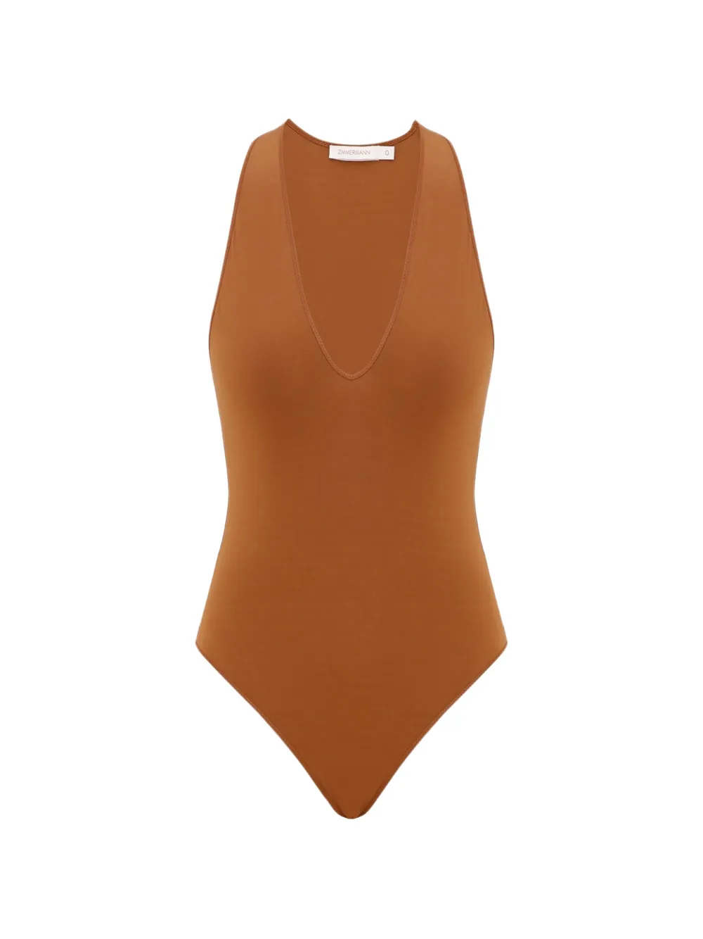 Zimmermann Scoop Bodysuit In Brown