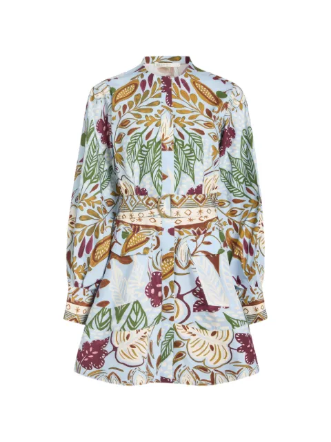 Marie Oliver Hughes floral-print belted mini dress