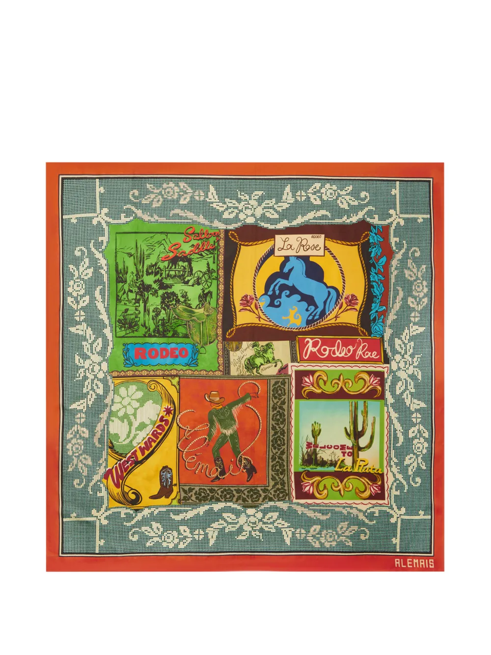ALEMAIS Ace graphic-print scarf